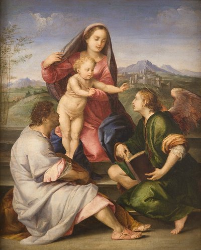 子供、聖人、天使とマドンナ 作： Andrea del Sarto